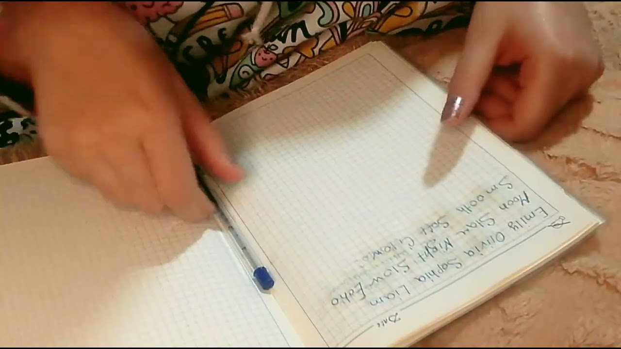 Asmr writing spit 
