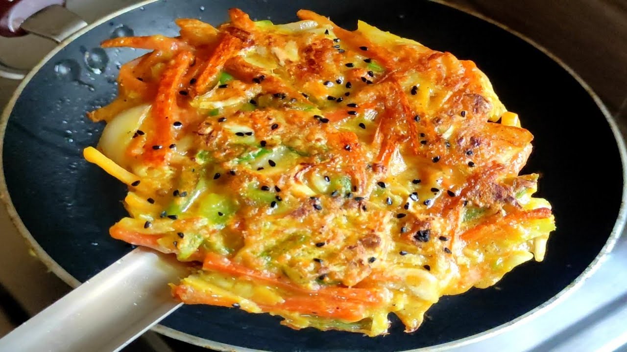 Healthy Veggie Pancake Recipe | Instant Breakfast Recipe Indian | Vegetable Pancake | Breakfast
