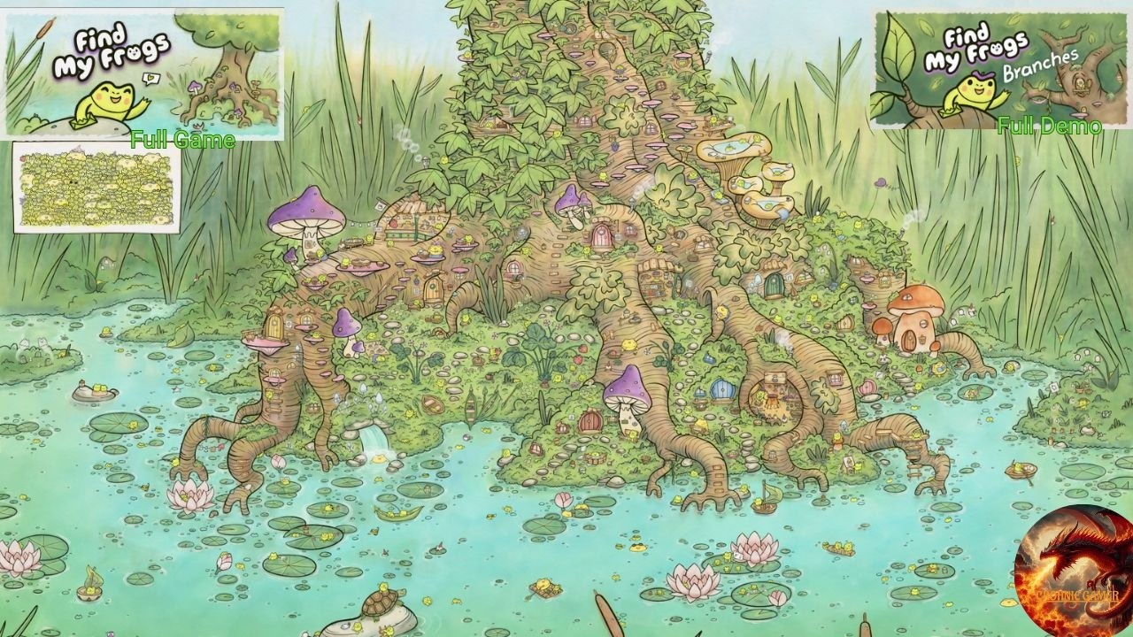 Beautifully Hand-Drawn Hidden Object Game-Find My Frogs: Branches Demo And Find My Frogs: Full Game
