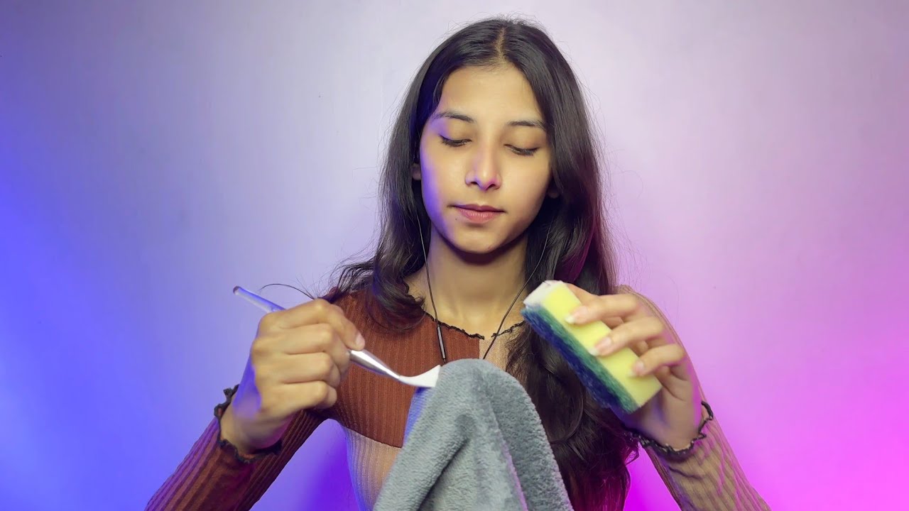 10 Mins Quick Asmr , Sponge asmr🧽 , Brushing , Tapping , Scratching etc | Relax 💤