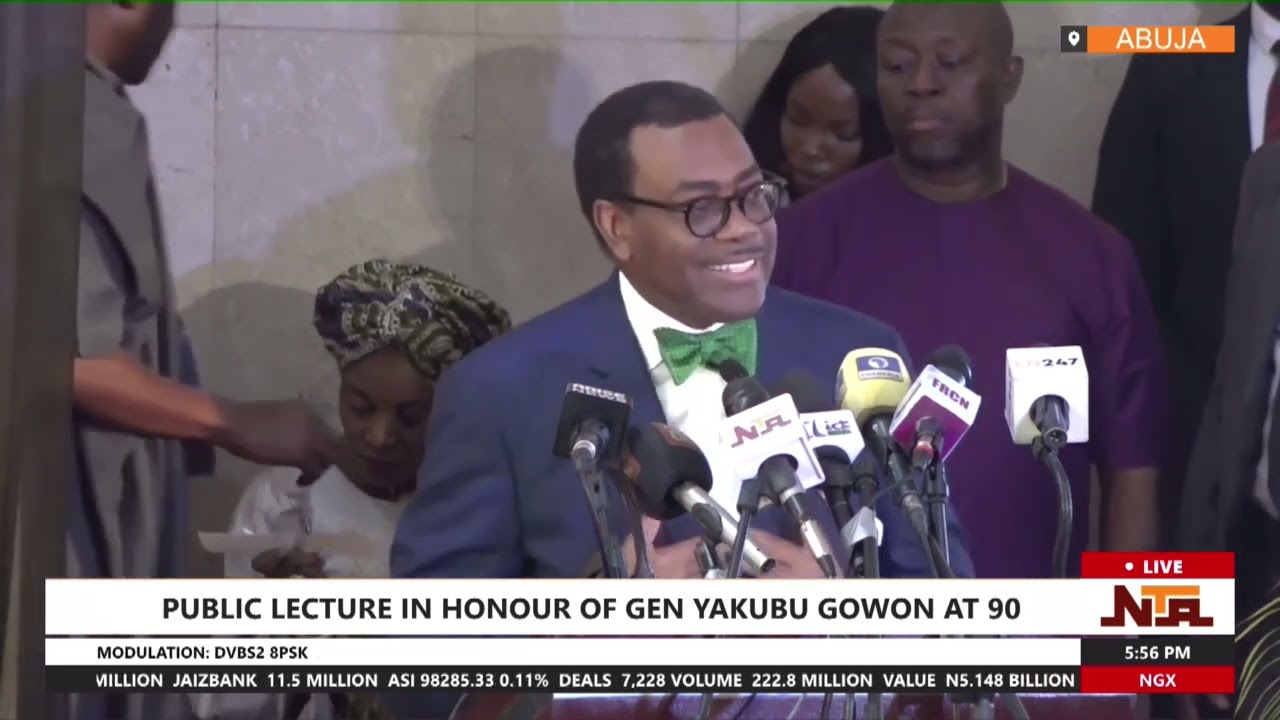 Goodwill Message By President Of AFDB Akinwunmi Adesina Celebrating Gen. Yakubu Gowon @ 90