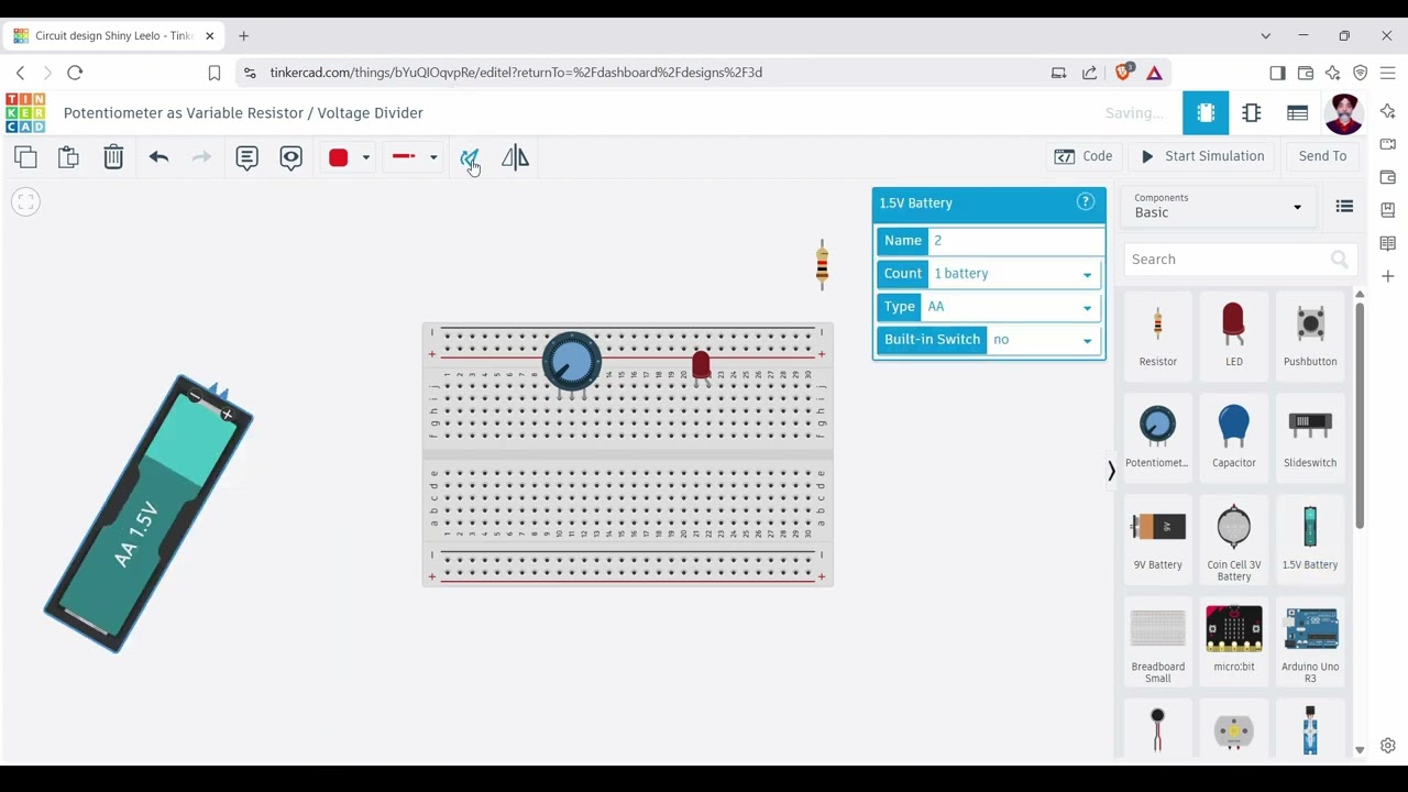 Lesson09  Potentiometer as Variable Resistor