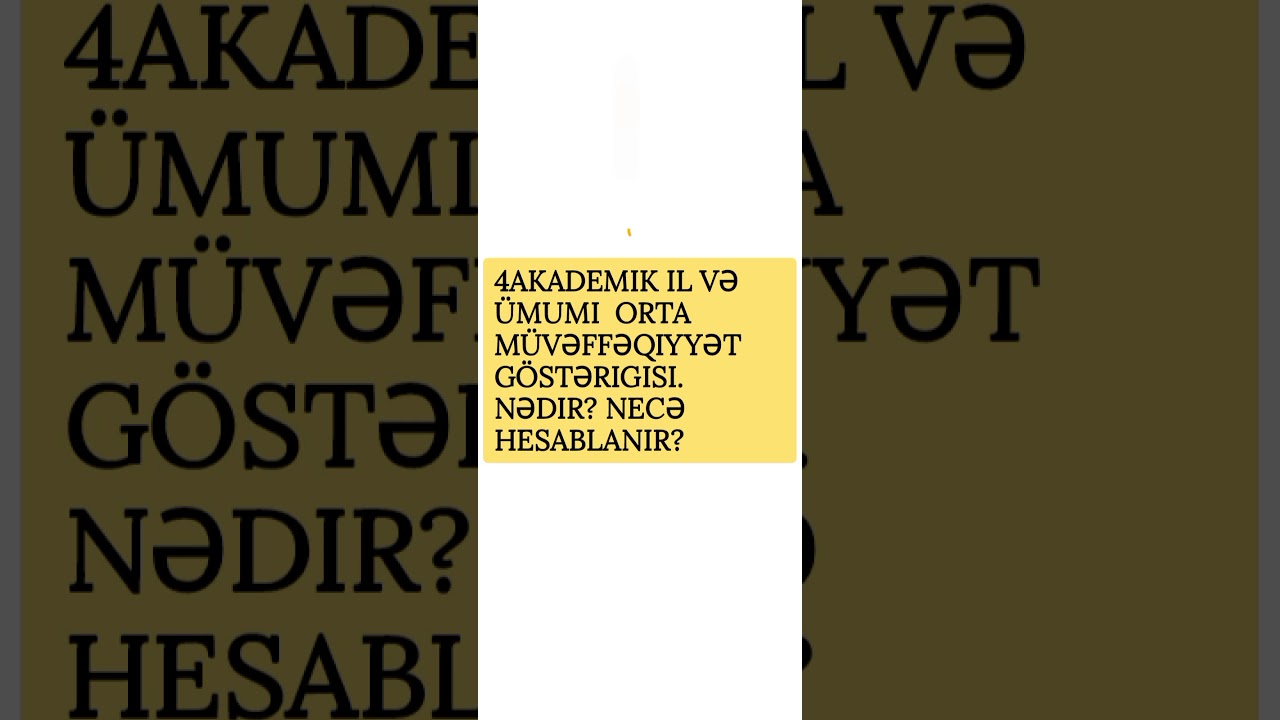 Universitetdə ÜOMG HESABLANMASI. ÜOMG NƏDIR?NECƏ HESABLANIR? ƏTRAFLI MELUMAT.