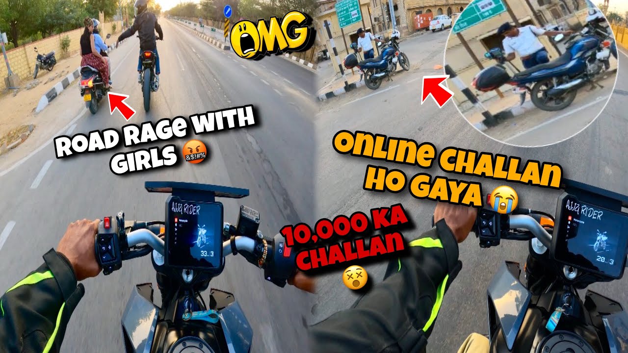 Road Rage With Girls 🤬 || Aaj To Apni Duke Ka 10,000 Ka Challan Ho Gaya 😭 