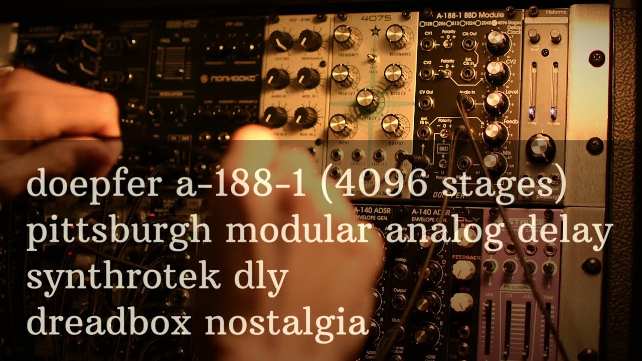 euroack delay comparison - doepfer, pittsburgh modular, synthrotek and dreadbox