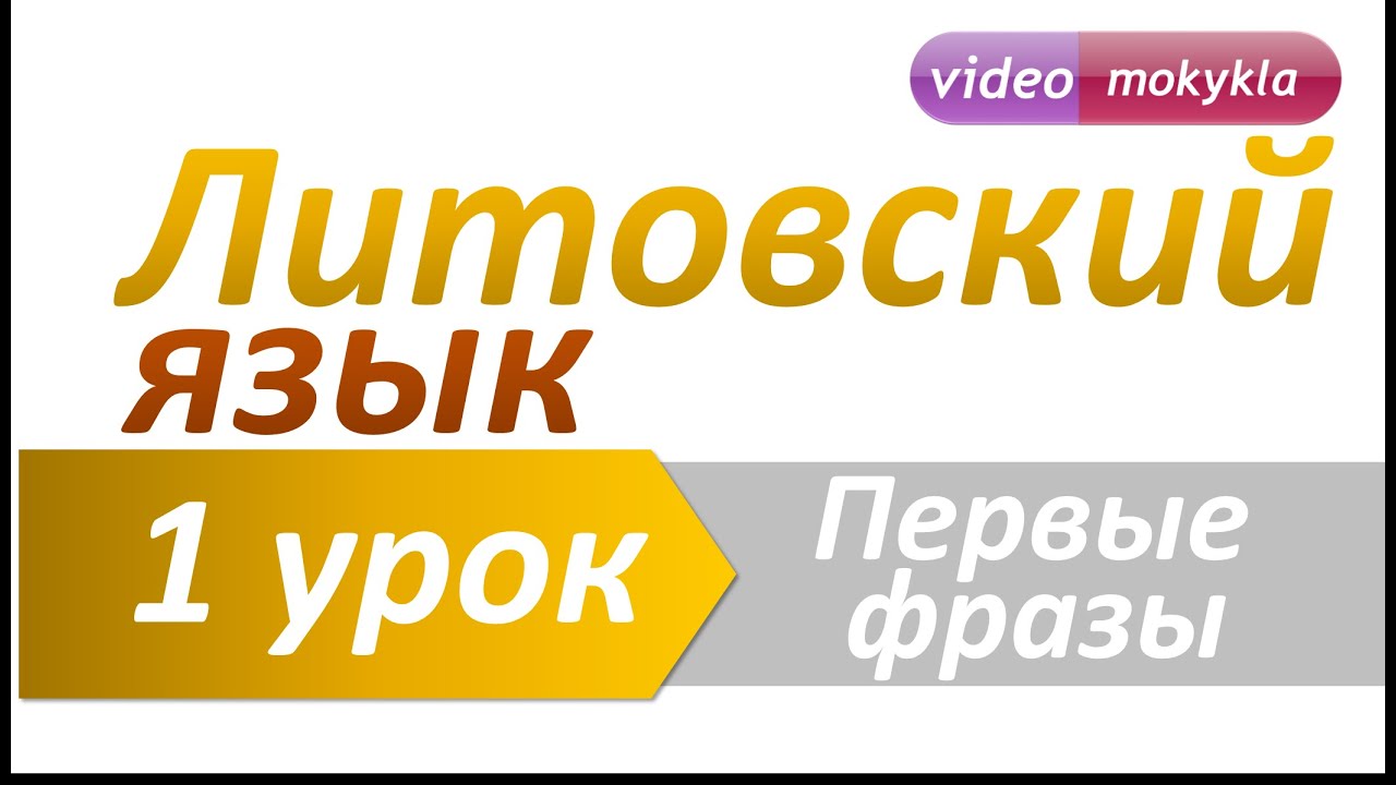 Литовский язык | 1 урок | Первые фразы. Ежедневные предложения на литовском языке