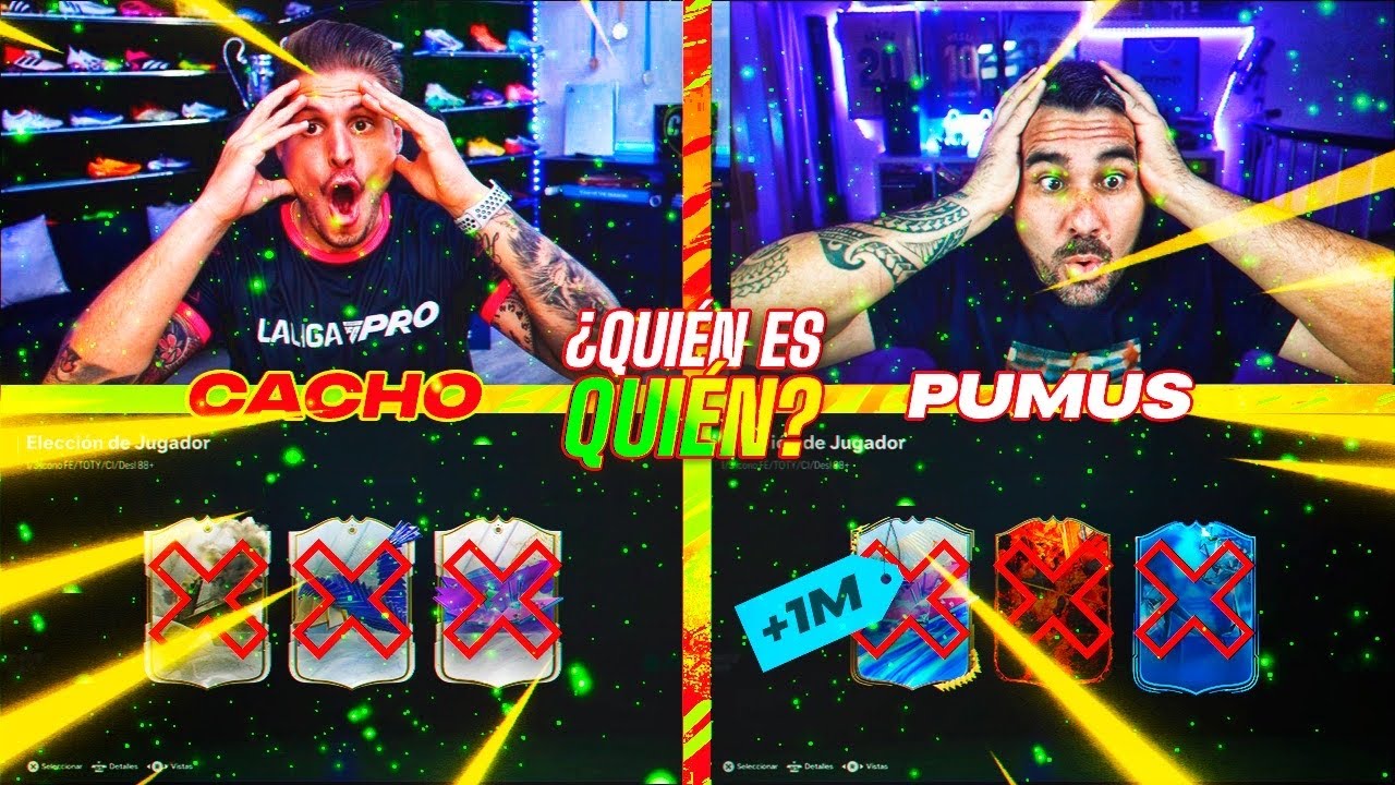 DESCARTAMOS JUGADOR +1 MILLON!! | QUIEN ES QUIEN CON PLAYER PICK ICONO VS PUMUS! | FC 24