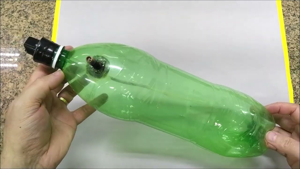 COMO FAZER UM SPRAY RECARREGÁVEL PARA AR COMPRIMIDO USANDO UMA GARRAFA PET