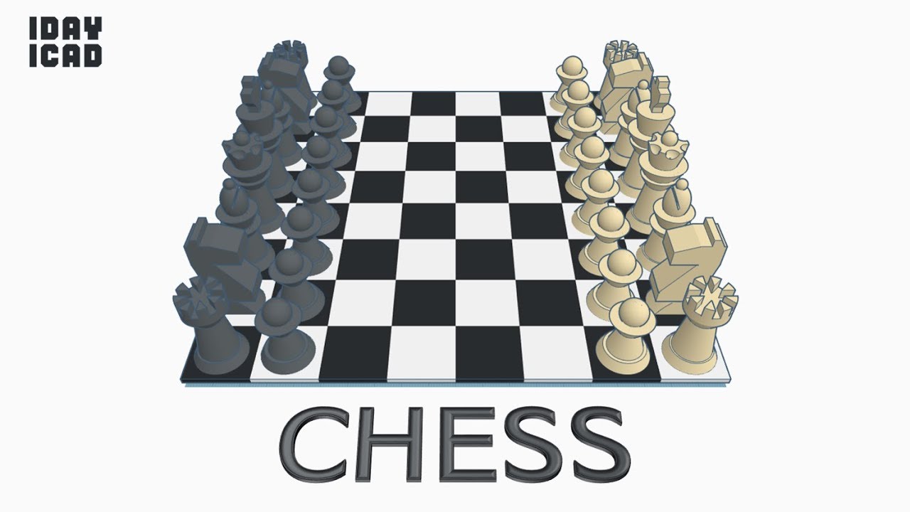[1DAY_1CAD] CHESS (Tinkercad : Know-how / Style / Education) [STL Download]