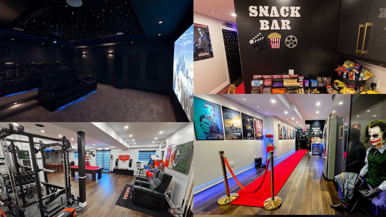Basement Man Cave with Home Theater | Complete Walk Through | August 2025 with New Updates