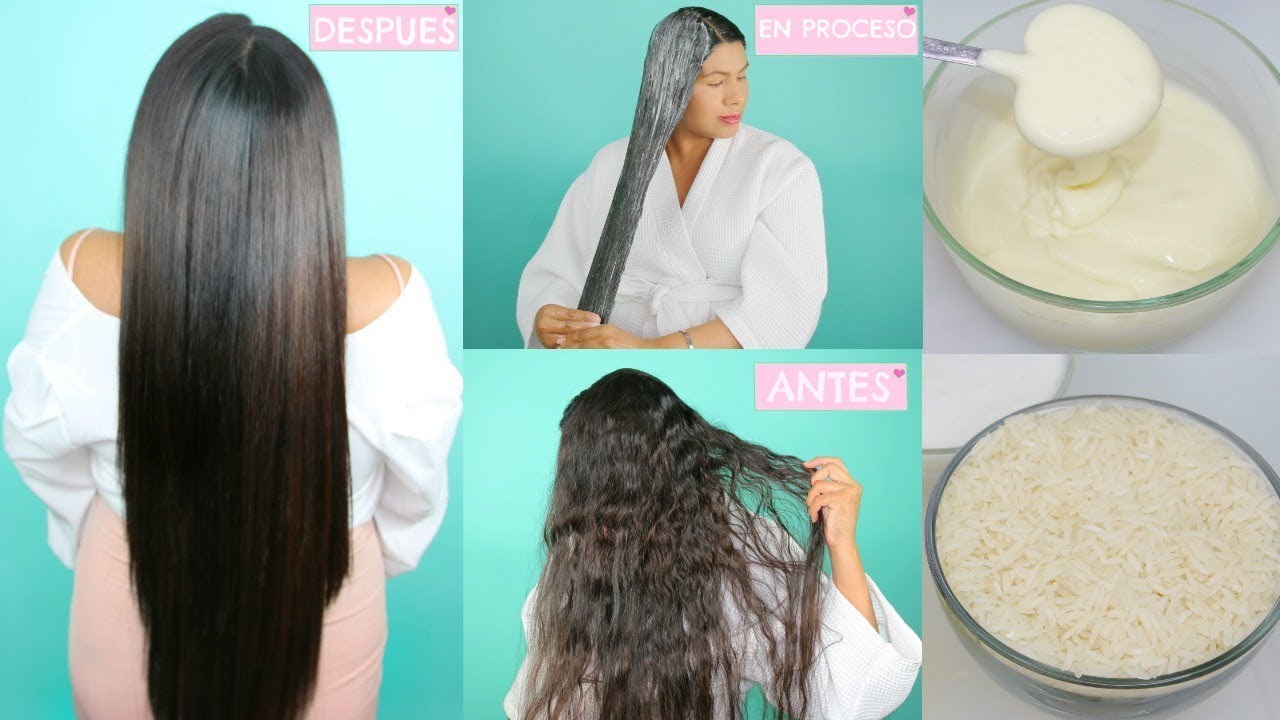 Alisar el Cabello Con ARROZ 🌾 Keratina Casera para tener el Pelo liso y Sedoso| fashionbycarol