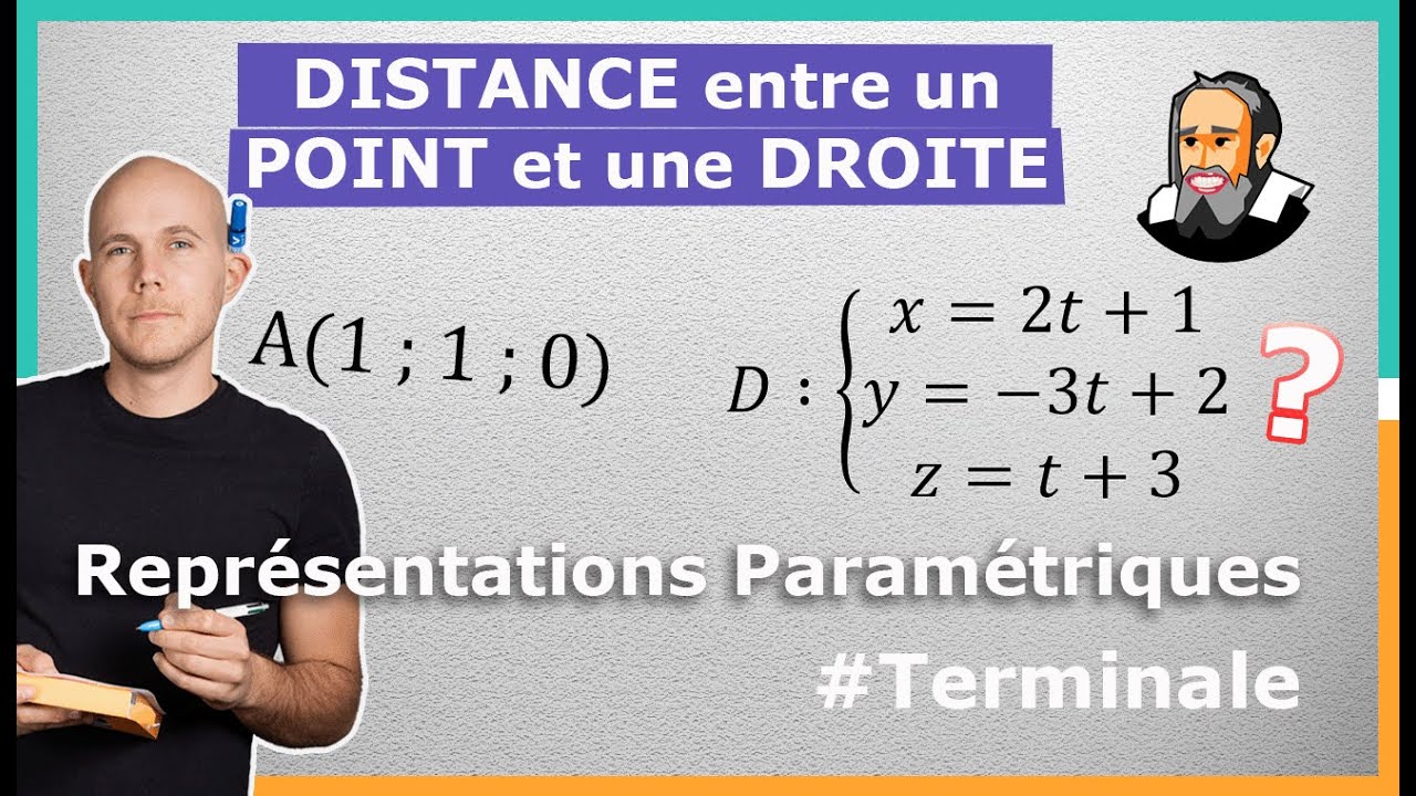 Calculer la DISTANCE entre un POINT et une DROITE ou un PLAN - Exercice Corrigé - Terminale