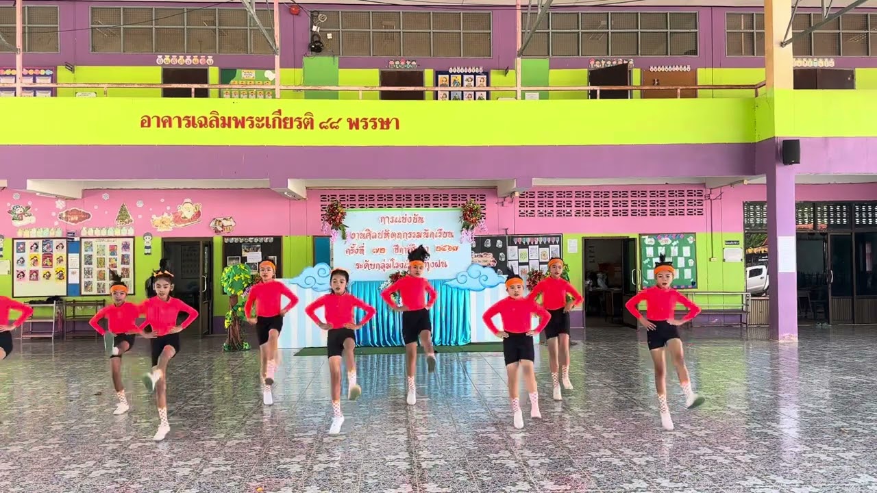 ชนะเลิศการแข่งขันแอโรบิก ระดับกลุ่มทุ่งฝน สพป.อด 3 ศิลปหัตถกรรมนักเรียน 72 อนุบาลทุ่งฝน อุดรธานี