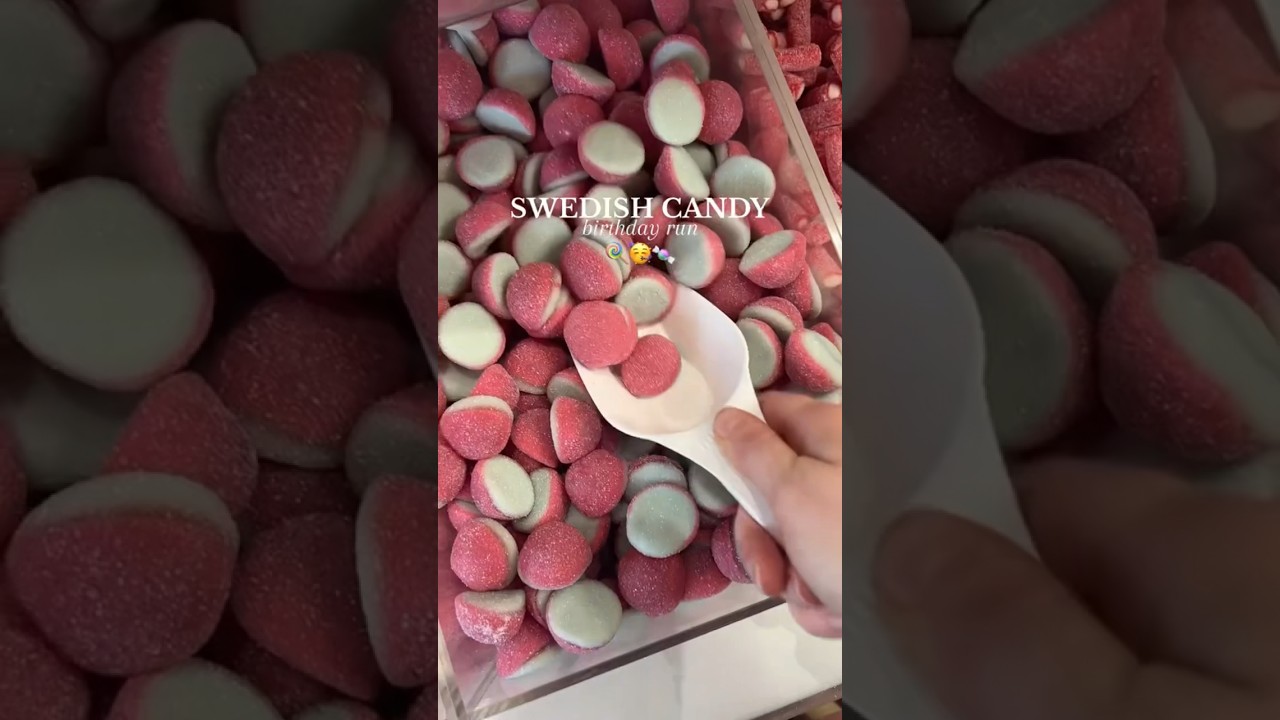 celebrating my birthday with Swedish candy 🍭🍬 #swedishcandy #candy #sourcandy #gummycandy #asmr