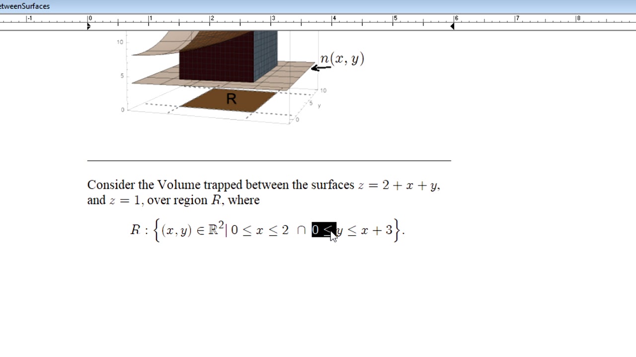 Volume Between Surfaces /Application of Double Integrals - Calculus III