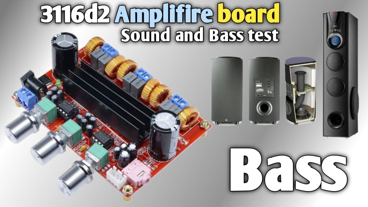 TPA3116d2 Amplifier Board Sound &Bass test | 200w class d amplifier board | How to make Amplifier