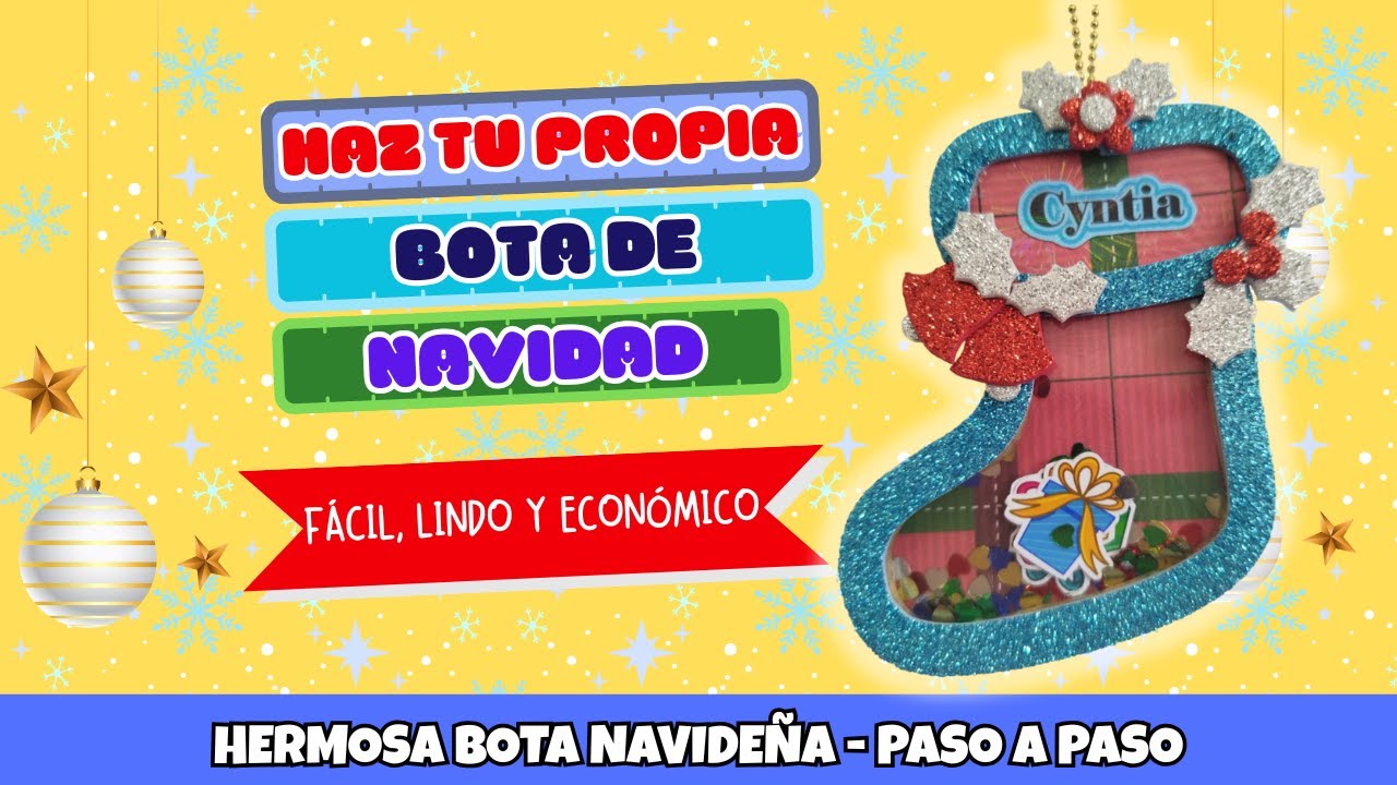 🎅 ¡No creerás lo linda que quedó esta BOTA NAVIDEÑA DECORADA a mano! 😍✨