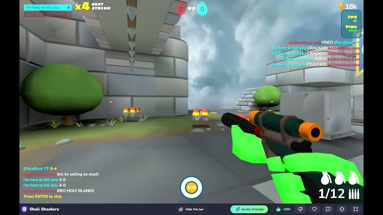 Shell Shockers 🥚 FeLo vs im here to kill you