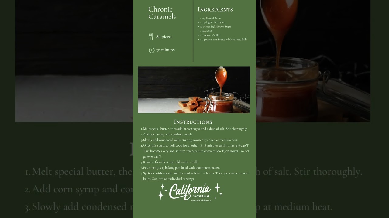 Caramel Recipe #caramel #recipe #420 #infusion #cannabisdaily #makeyourown #stonebuddha #foodie