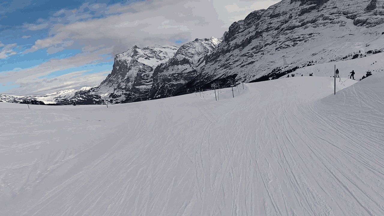 Chill snowboarding at Grindelwald-Wengen, 10th Feb