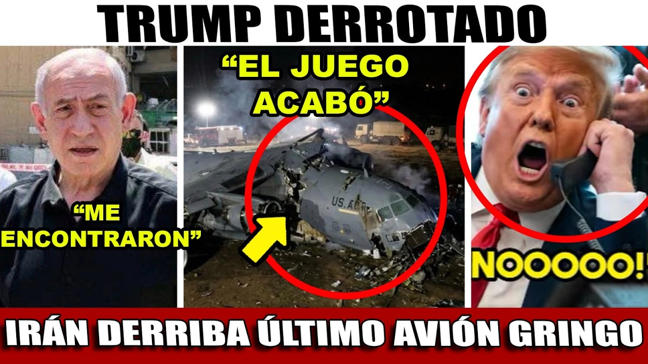 ULTIMA HORA! IRAN DERRIBA ULTIMO MAVION GRINGO DE RESERVA. REAPARECE NETANYAHU. ACEPTAN DERROTA