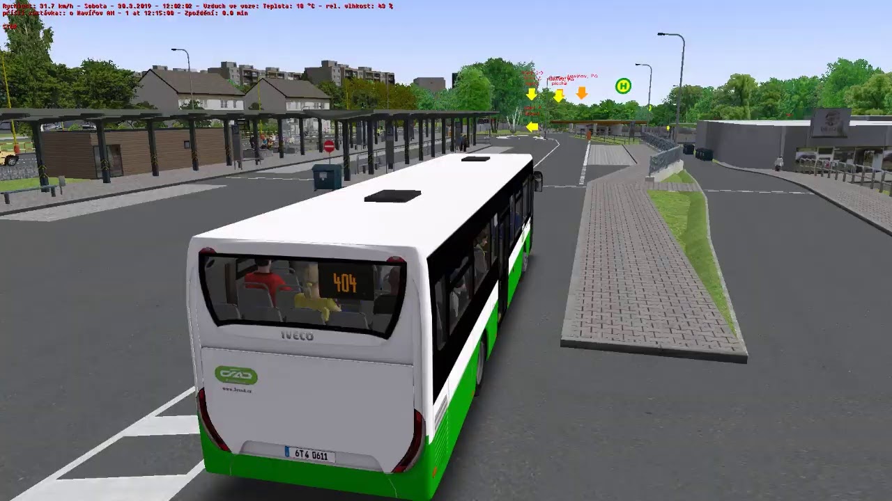 OMSI 2 linka  404 kidicka  Smer  Autobusove   Nadrazi   s autobusom  Iveco crosvaj