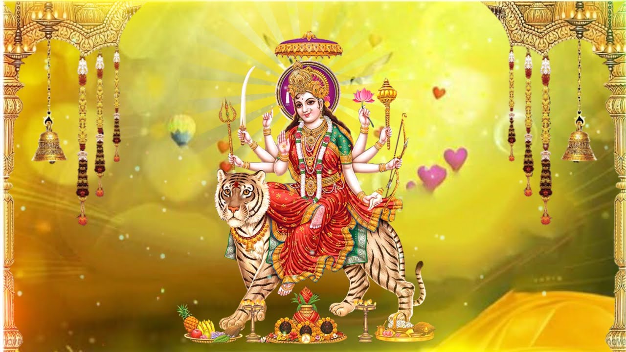 Maa Durga Devi background video no copyright |video background animation devotional background video