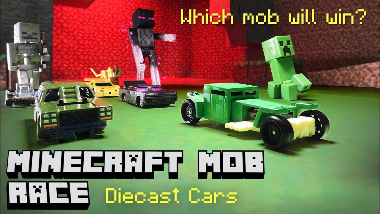 Minecraft Mob Race — гонки на литых машинах Hot Wheels