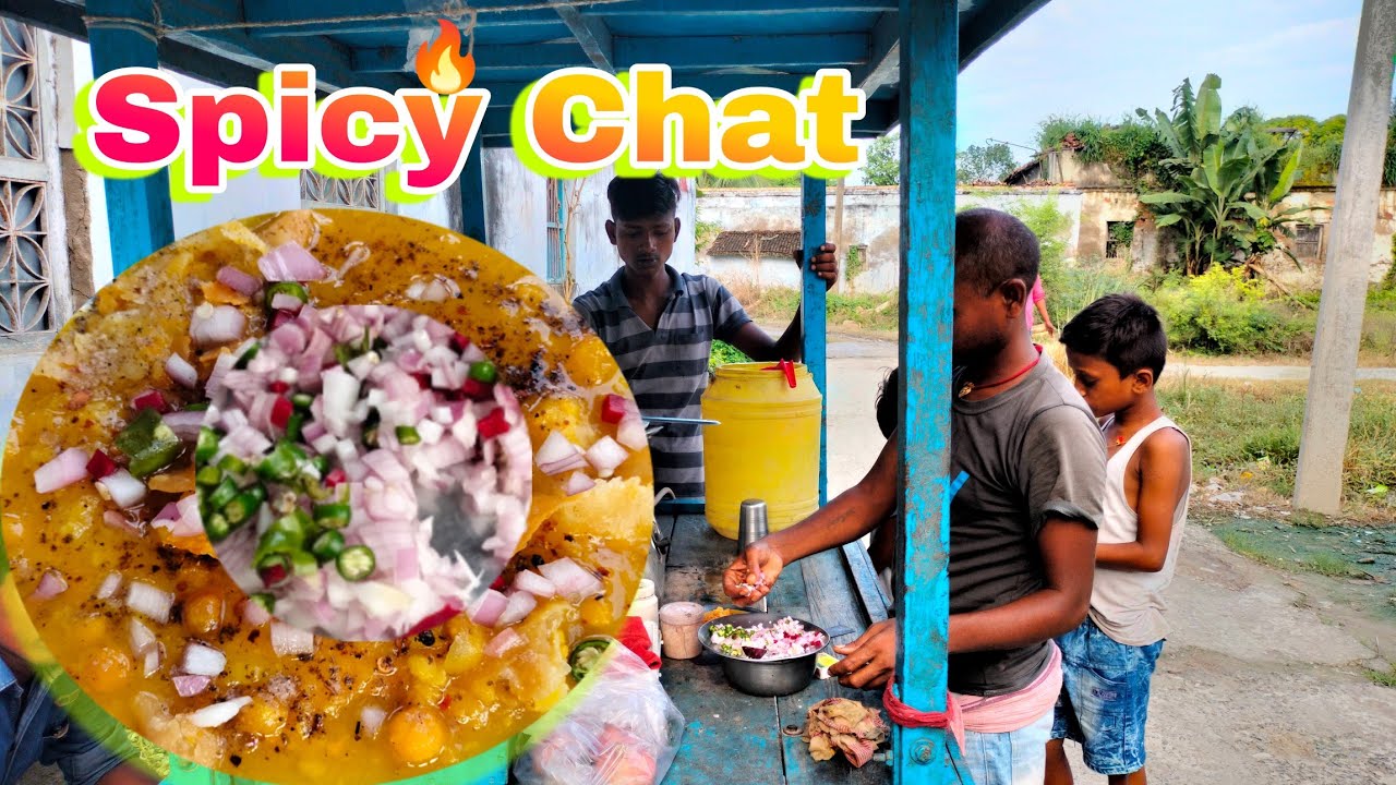 Spicy Chat Masala With Chat Eating | Indian Street Food