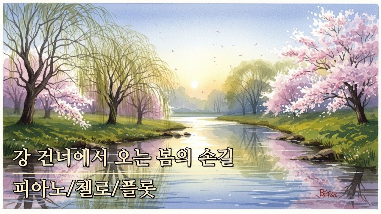 강 건너에서 조용히 다가오는 봄처럼 잔잔히 흐르는 피아노 선율, (피아노/첼로/플롯) EP77