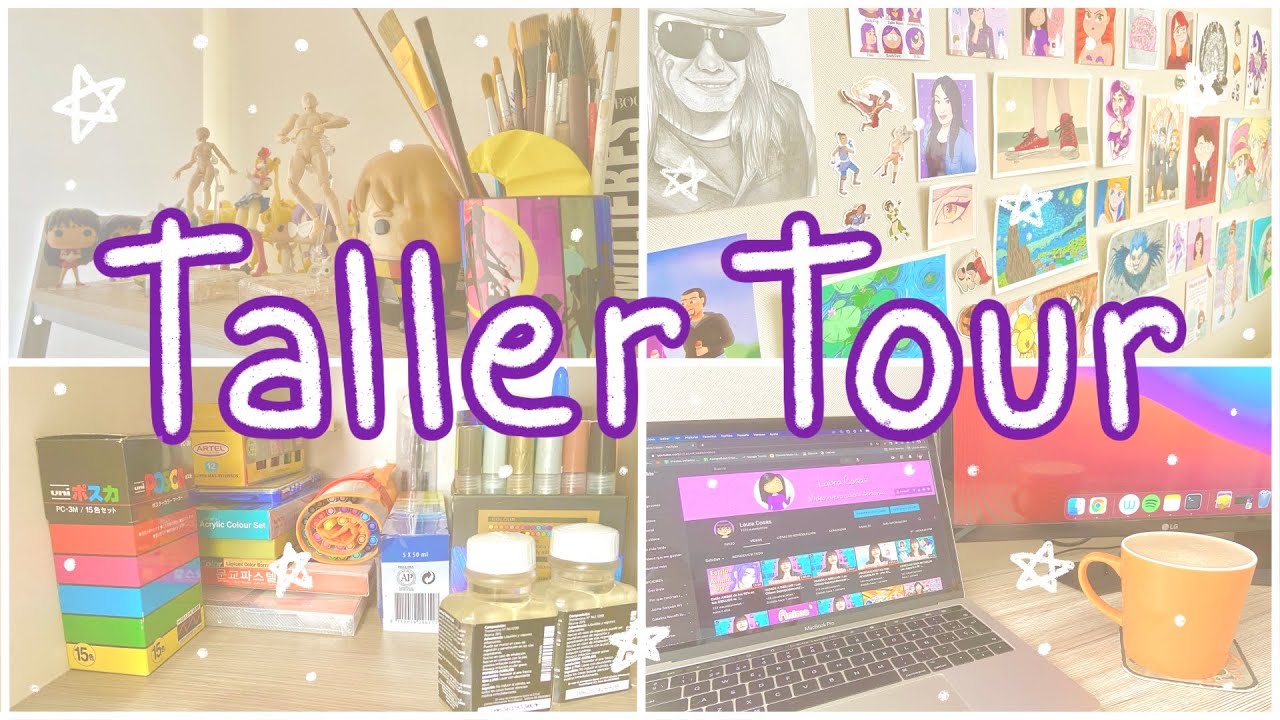 TOUR POR MI TALLER DE ARTE ✨ | Te muestro mi espacio para crear 🎨 | Laura Cosas