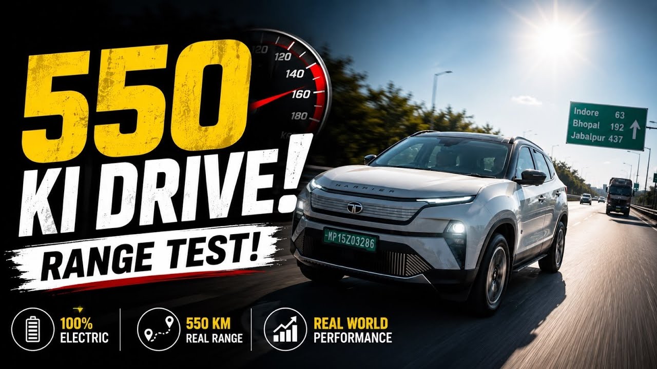 Tata Harrier EV Adventure S 65 Range Test || Real-life Range Test