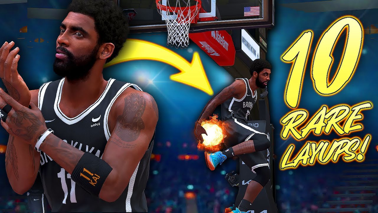 KYRIE IRVING 10 RAREST LAYUPS In NBA 2K22 With BANNED LAYUP PACKAGE!