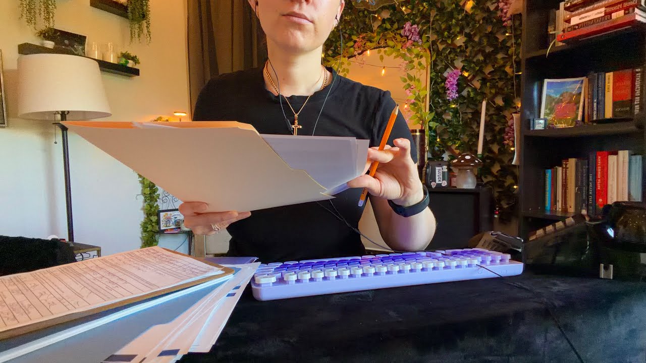 ASMR Job Staffing Agency (typing, writing, paper shuffling)