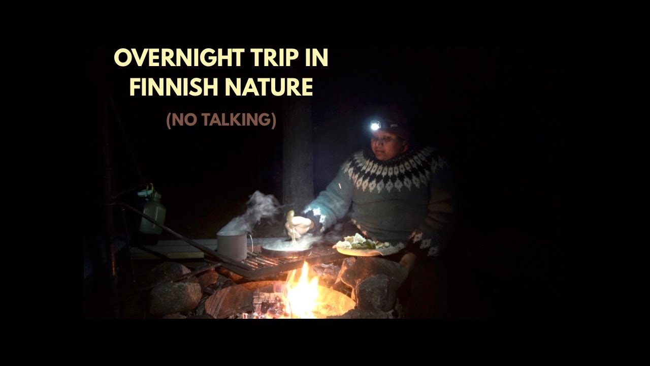 Hiking in Finnish nature | Overnight | No talking | Yön yli Laulavan mörön polulla | Retkeily