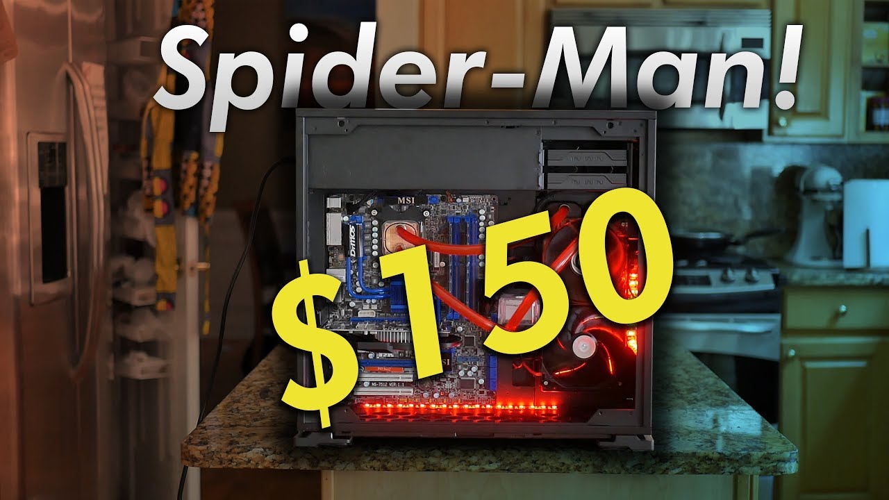 $150 Water-Cooled Gaming PC! - TECHVENGERS BUILD OFF! (Spiderman) | OzTalksHW