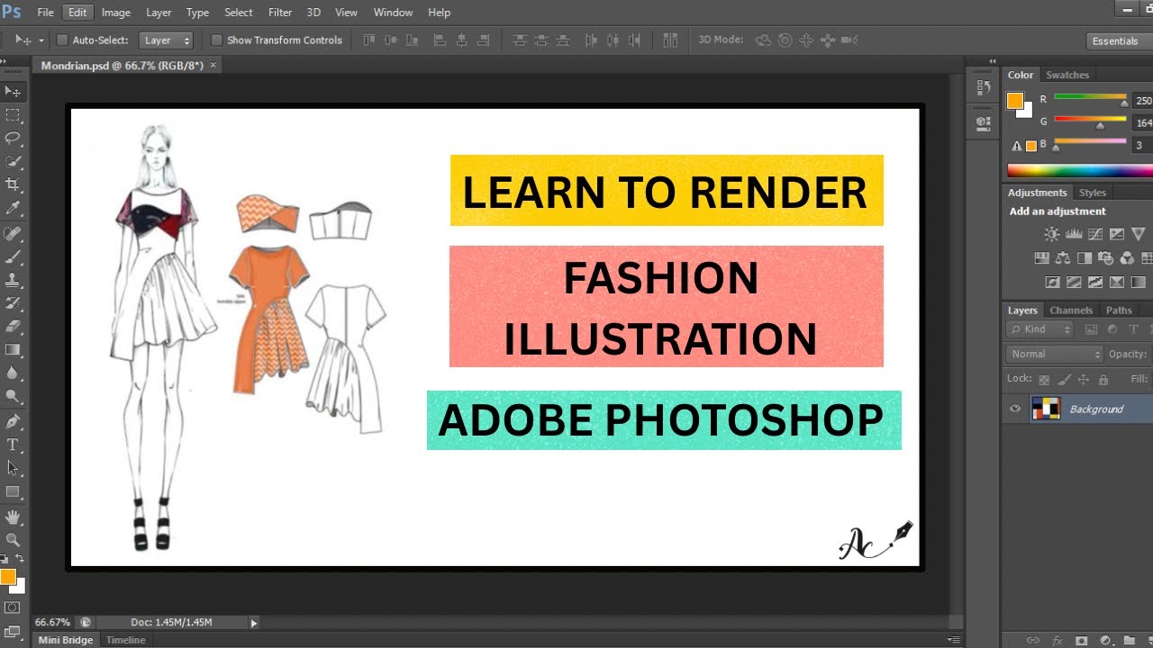 Learn how to render fashion illustrations using Adobe Photoshop! 