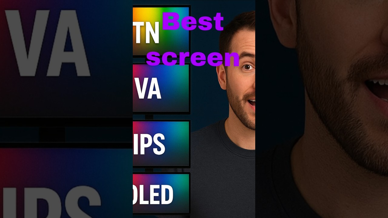 BEST MONITORS Explained in 60s! TN, VA, IPS or OLED?🤔 #shorts #gaming #tech