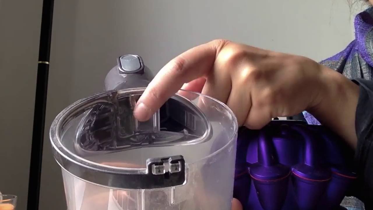 Dyson V6 Animal how to empty and replace the dust canister or bin