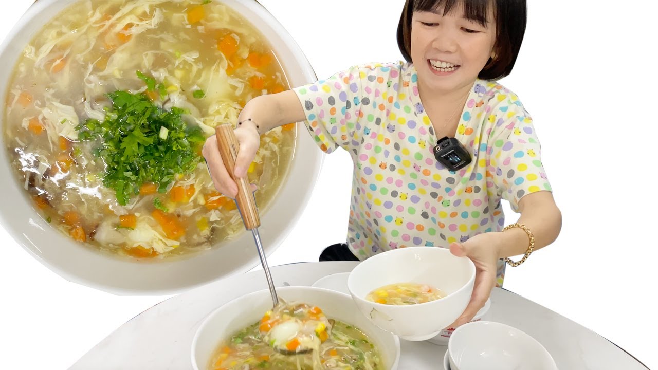 Món Soup Tôm Rau Củ Quả Thơm Ngon Bổ Dưỡng Cho Cả Nhà | Thầy Giáo Tí Hon