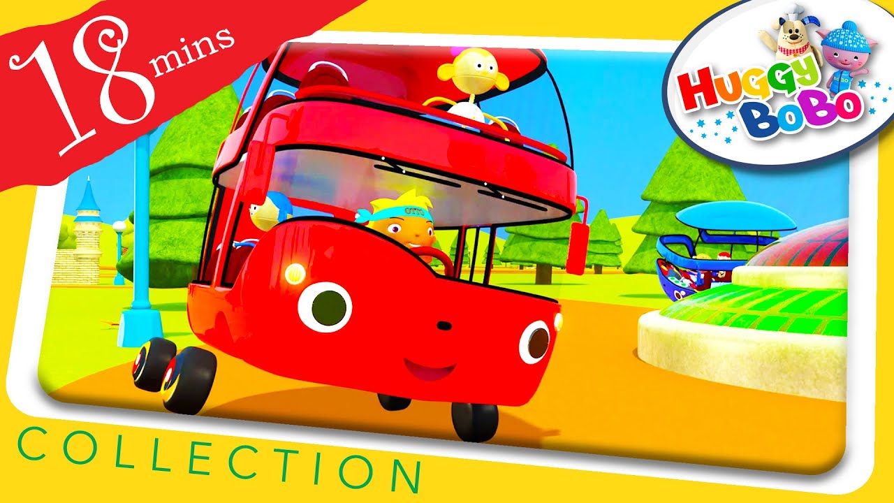 Wheels On The Bus | Plus Lots More Nursery Rhymes | By HuggyBoBo