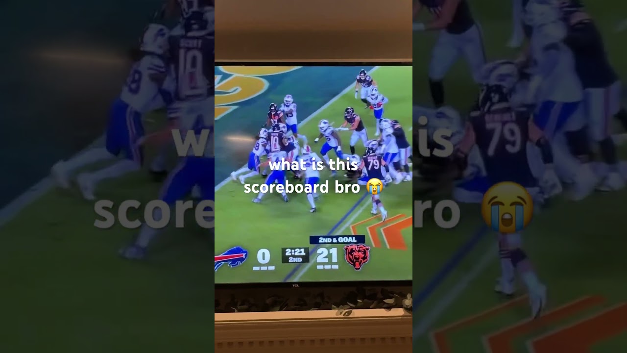 fox fix your scoreboard NOW 😭 #nfl #bears #football #meme #shorts #viral