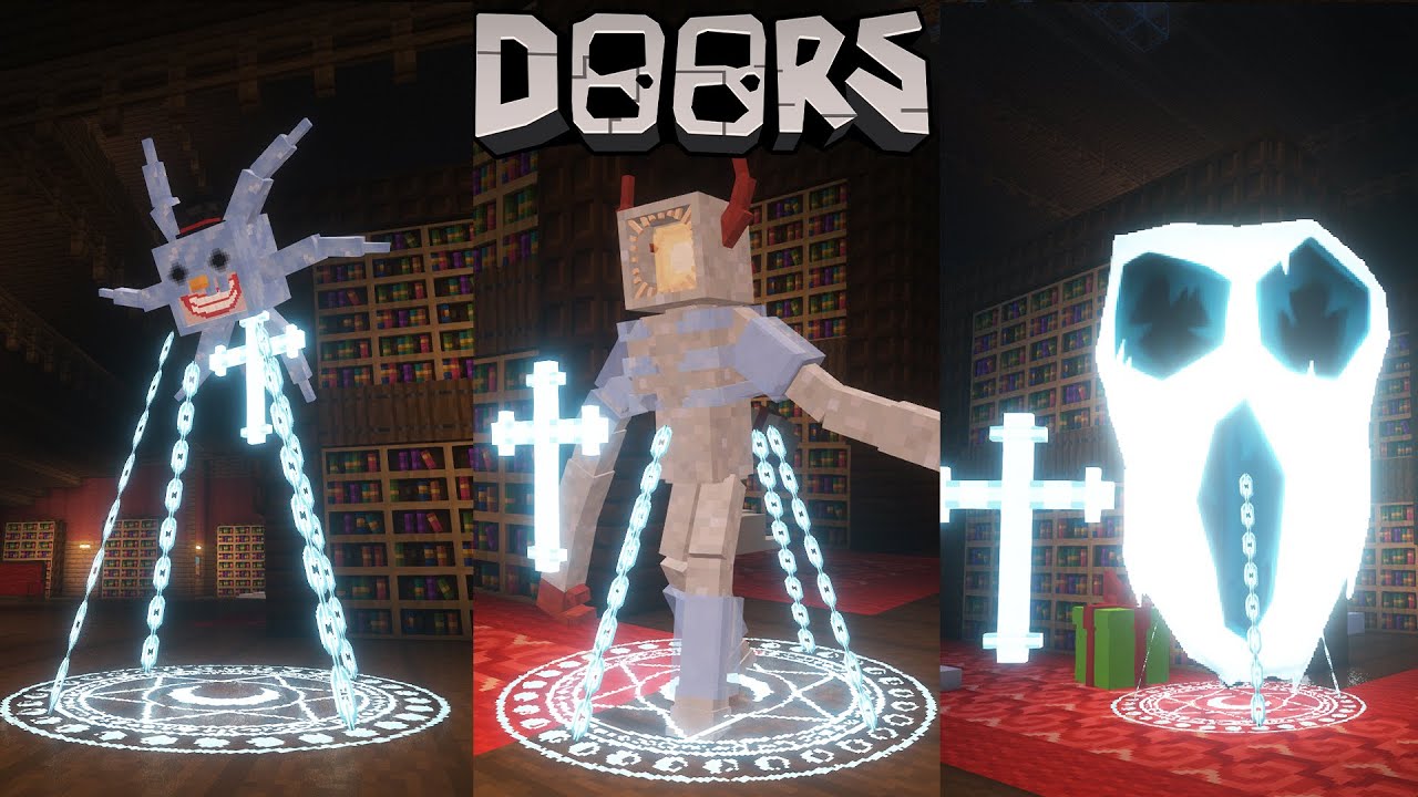Minecraft Roblox DOORS Cringle's Workshop (Crucifix Use)