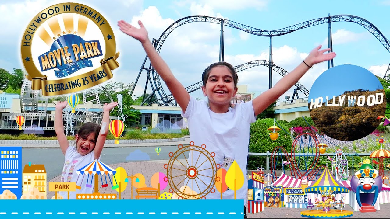رحلة الى مدينة الألعاب والملاهي ( موفي بارك ) هوليوود في المانيا Vlog in Movie Park Germany