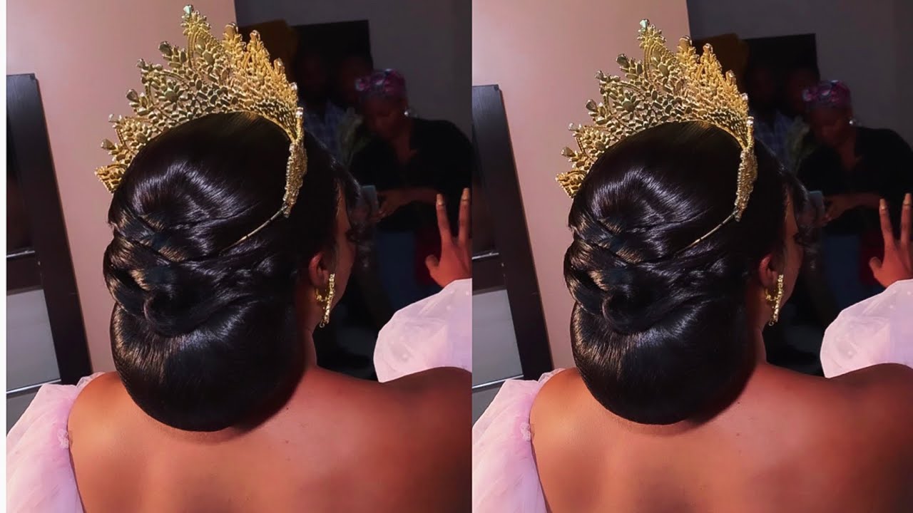 HOW TO DO SIMPLE TUCK BRIDAL HAIRSTYLE #louisihuefo