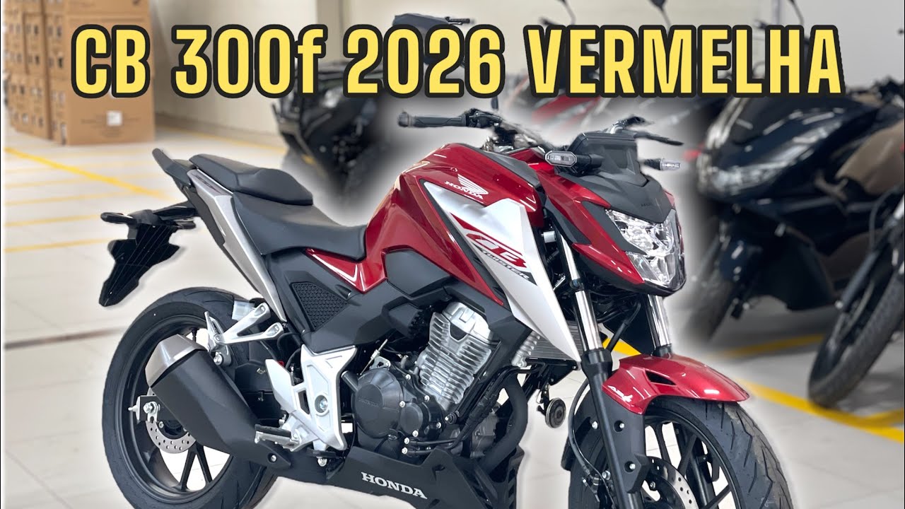 CHEGOU NA HONDA A NOVA CB 300f 2026 VERMELHA 🤩 VEJA O QUE MUDOU