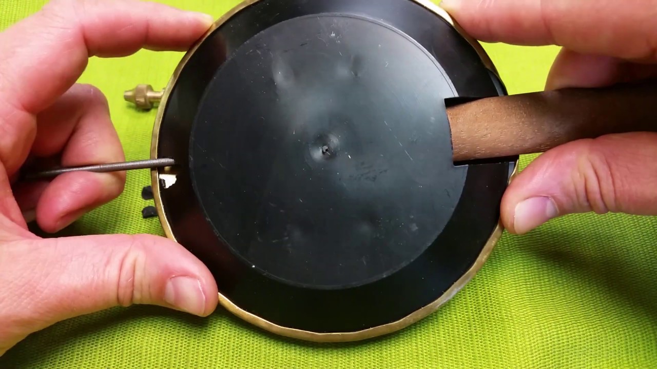 So repariert man eine gebrochene Kunststoff Pendellinse! reparieren/clock/pendulum/repair