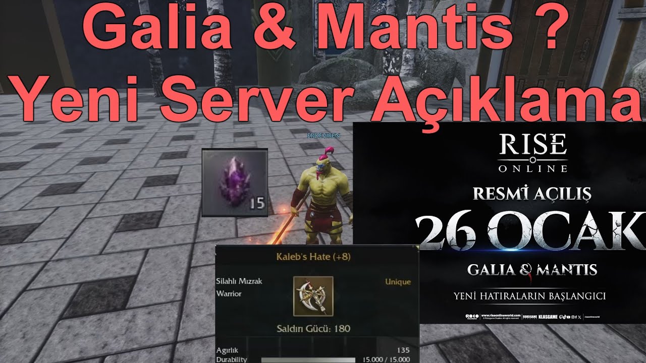 Yeni Server Açıklama! Galia & Mantis ? Rise Online