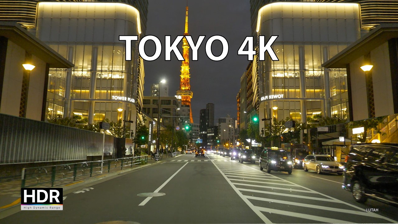 Tokyo 4K - Skyline Sunset - Scenic Drive