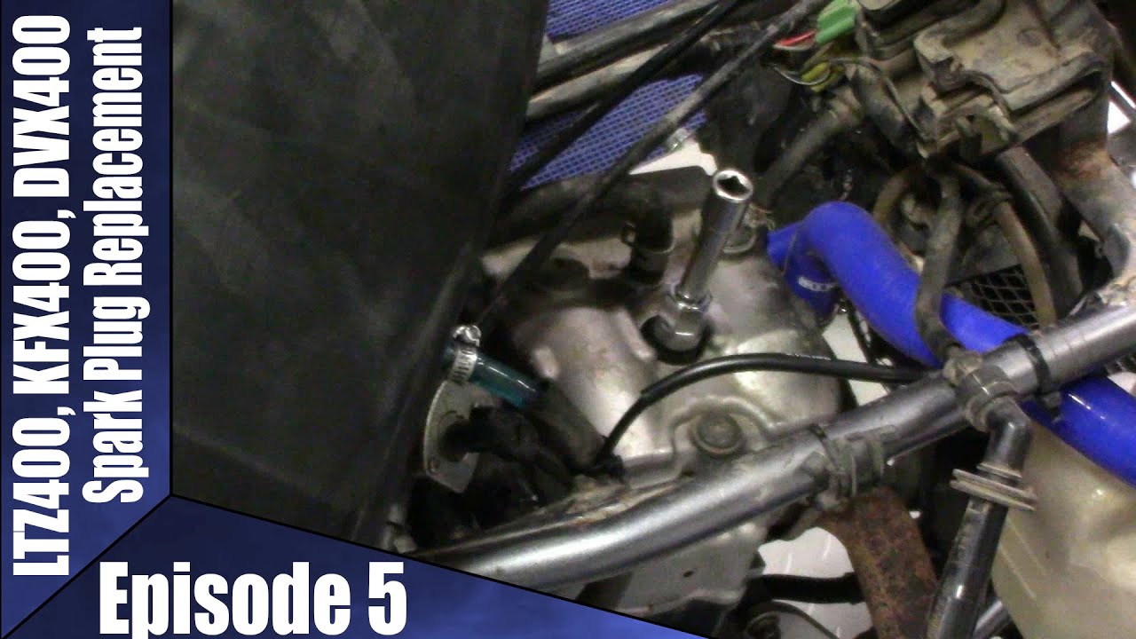 LTZ400, KFX400, DVX400 Spark Plug Install Episode 5